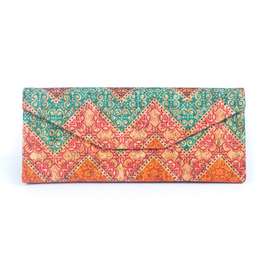 Waves Patterned Cork Foldable Glasses Case