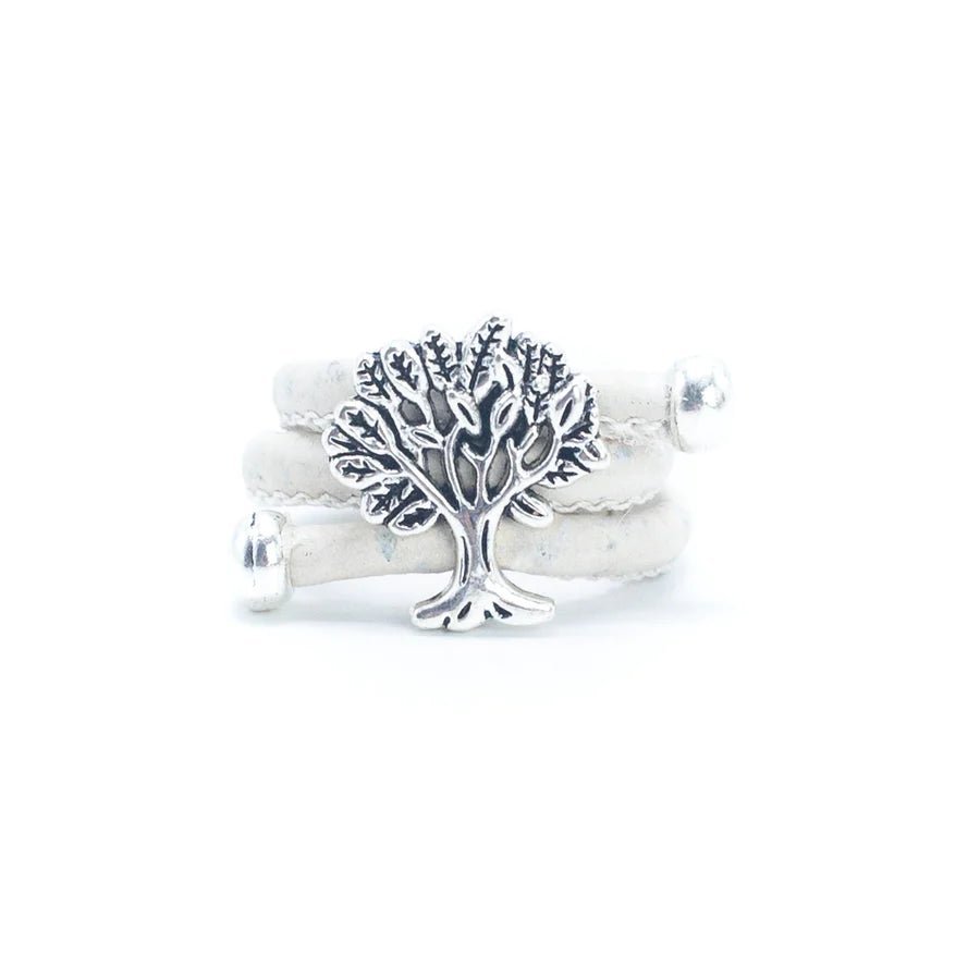 White Cork Ring - Tree pendant from Texas Cork Company