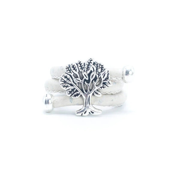 White Cork Ring - Tree pendant from Texas Cork Company