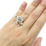 Woman wearing Cork Ring - Tree pendant from Texas Cork Company