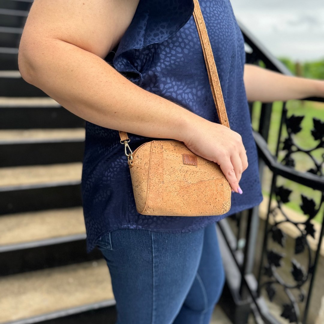 Eco Chic Tiny Cork Crossbody Bag Texas Cork Company