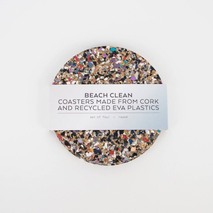 Round Beach Clean Coasters -BC-ROU-CST-SET - Texas Cork Company