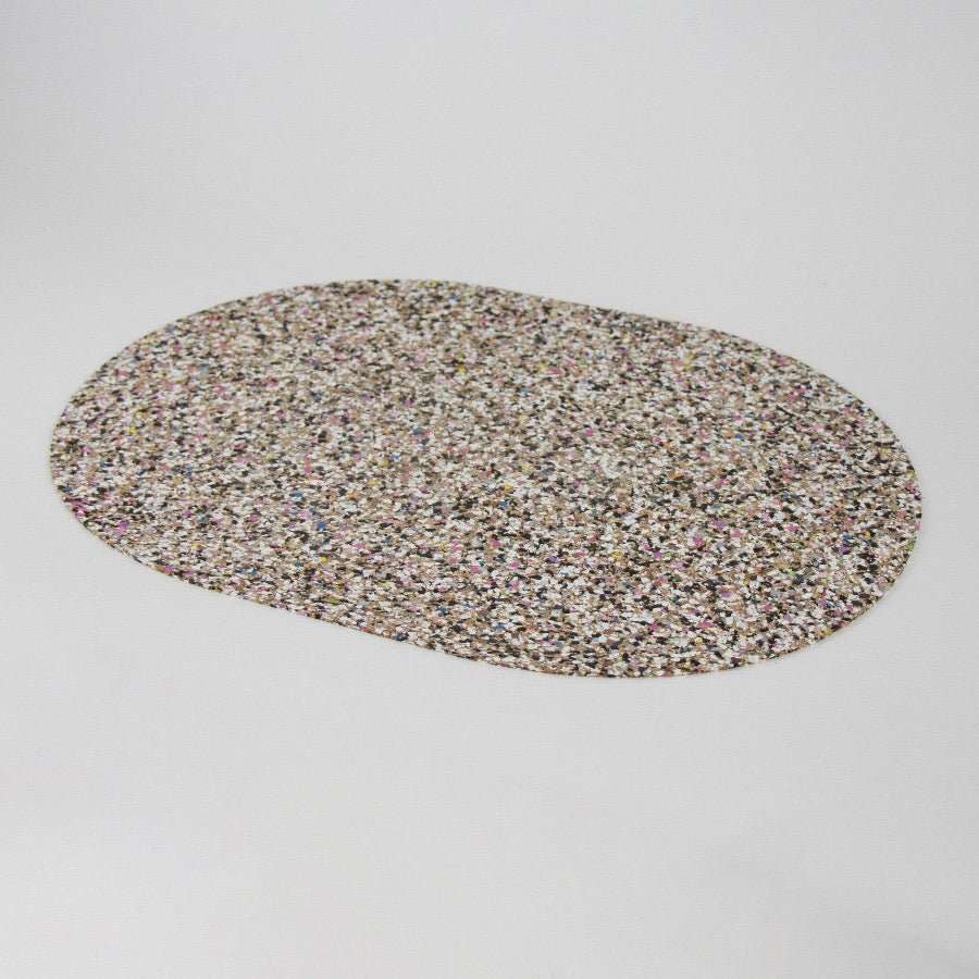 Side view of Oval Beach Clean Placemats -BC-REC-PM - Texas Cork Company