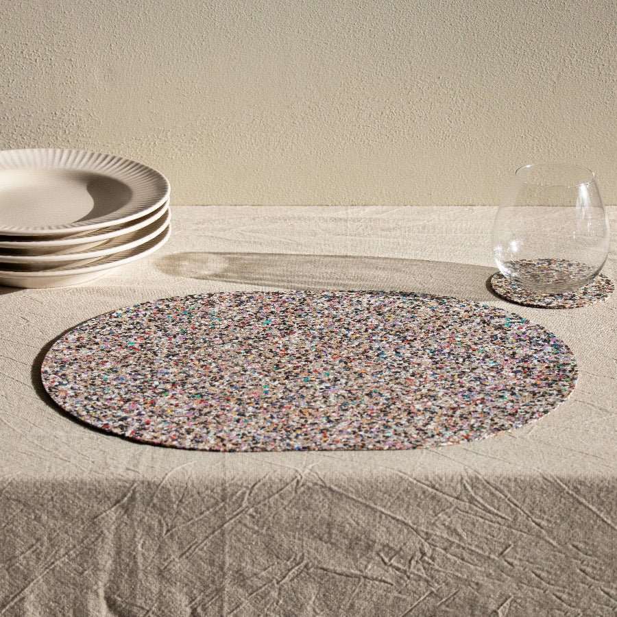 Beach Clean Placemats and round coaster -BC-REC-PM - Texas Cork Company