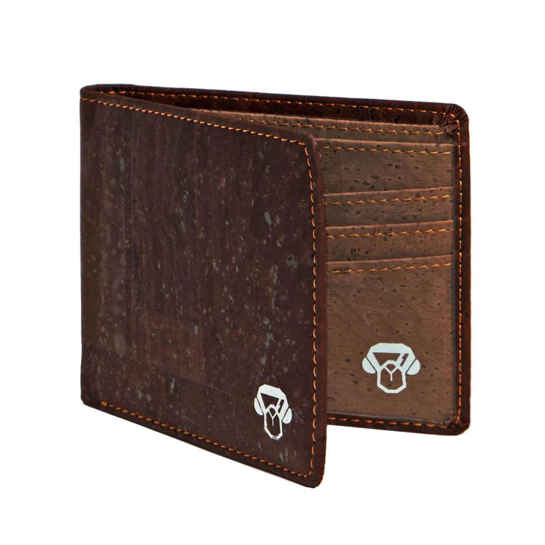 Brown Bifold Cork Wallet with RFID Technology -BONOBILL02B - Texas Cork Company