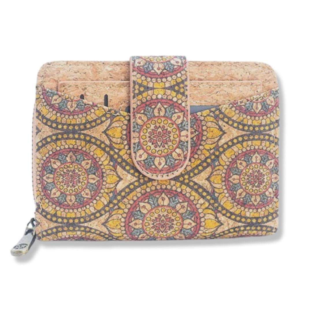 Compact Printed Cork Wallet With Removable Card Holder -BAGD-499-ThirdEye - Texas Cork Company
