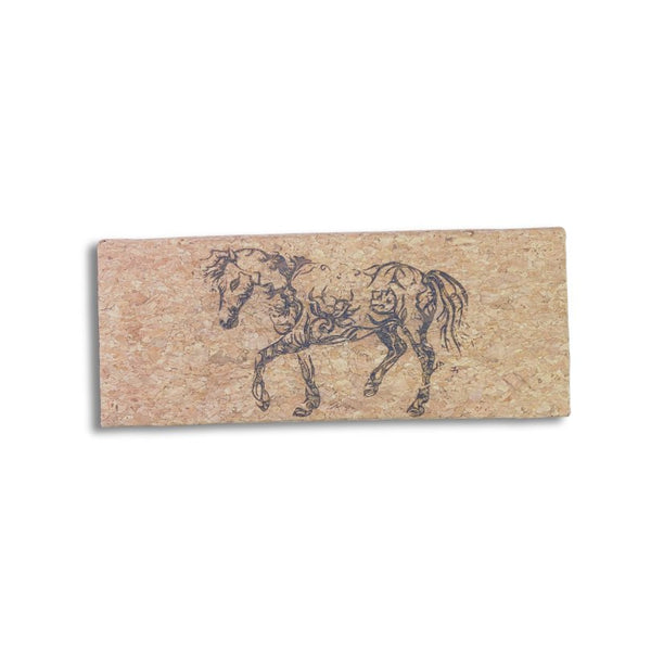 Foldable Engraved Cork Glasses Case -TCC-Glasses-Case-Horse - Texas Cork Company