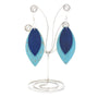 Handmade Multilayer Blue Cork Earrings from Texas Cork Company