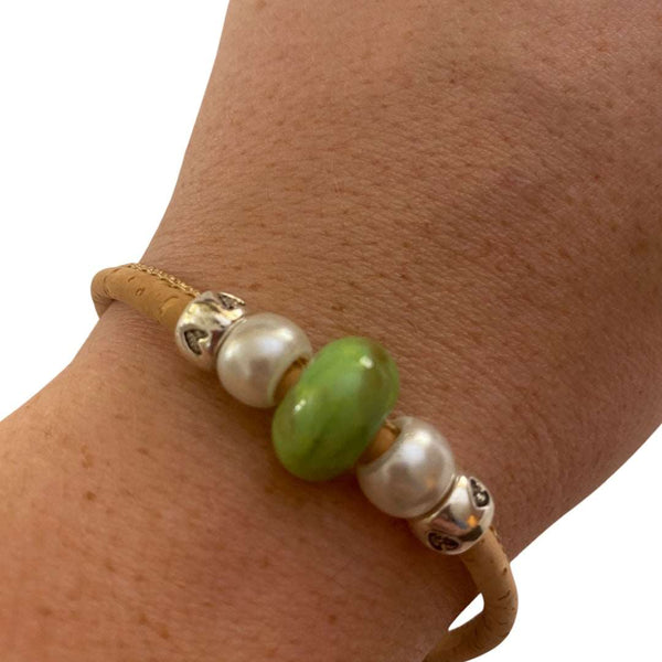 Handmade Women Bracelet Porcelain Beads -BR-448 - Texas Cork Company