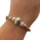 Handmade Women Bracelet Porcelain Beads -BR-448 - Texas Cork Company
