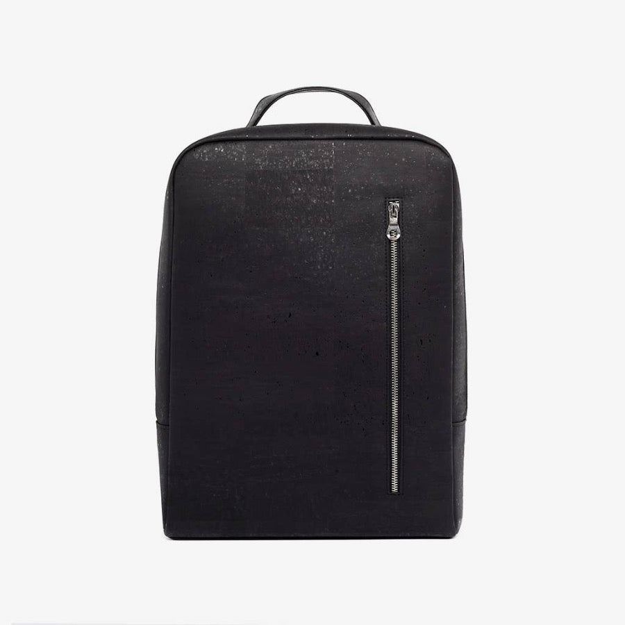 Large Backpack in Black Cork front view -4010.02-BR36 - Texas Cork Company