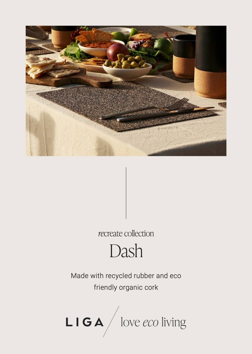 Oval Dash Cork Placemats -DASH-OVAL-PM-SET - Texas Cork Company