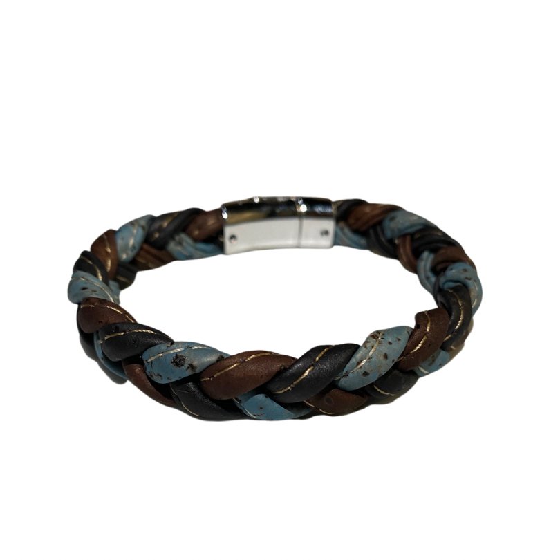Unisex Bracelet | Colorful Braided Cork with Magnet Clasp -BRW-013-BBT - Texas Cork Company