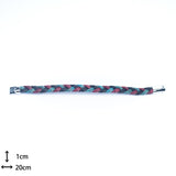Unisex Bracelet | Colorful Braided Cork with Magnet Clasp -BRW-013-NGB - Texas Cork Company