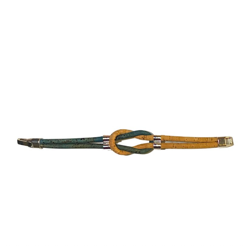 Unisex Bracelet | Twisted Cork Cord -DBR-029-Green - Texas Cork Company